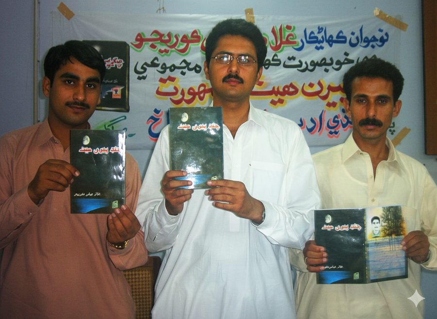 Abbas Korejo's debut short story book launching in Kamber, Sindh, 2005
